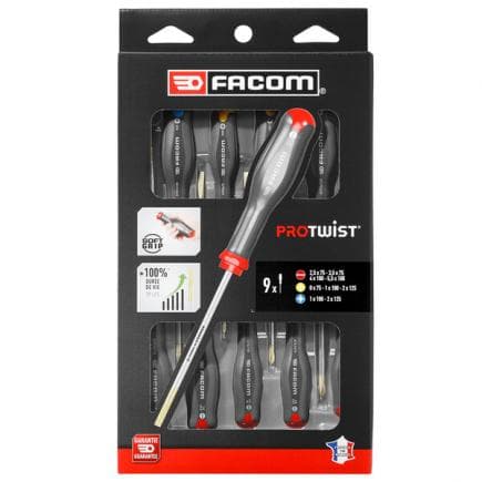 FACOM AT.9PB - Jeu de tournevis Protwist® (9 pièces)