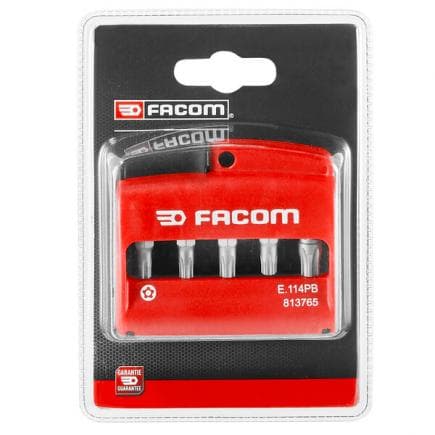 FACOM E.114PB - Jeu d'embouts Torx Plus®/Tamper resistant 1/4'' avec porte-embouts (10 pièces)