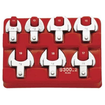 FACOM S.300-22 - Jeu de clés à becs ouverts métriques pour clés dynamométriques (9 pièces)