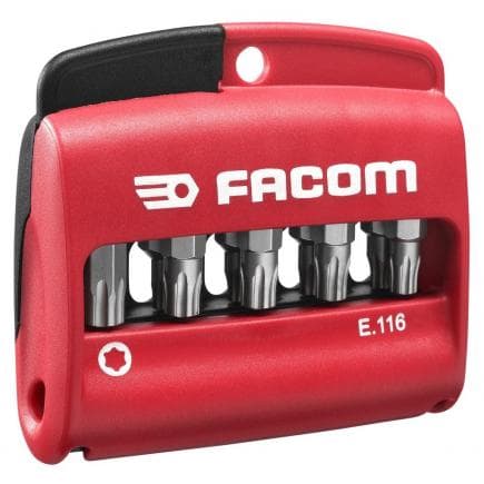FACOM E.116 - Jeu mixte de 10 embouts Torx Plus® 1/4'' - série 1 - 25 mm + porte-embouts