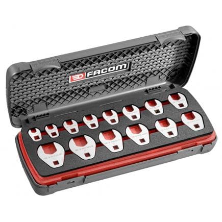FACOM J.J14CF - Assortiment d'embouts 3/8 crowfoot à fourche, métriques