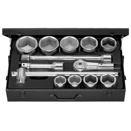 FACOM M.423E - Assortiment de douilles 1'' - 6 pans de 41 à 80 mm