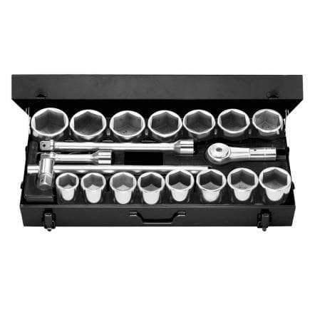 FACOM M.431E - Assortiment de douilles 1'' - 6 pans de 42 à 82 mm