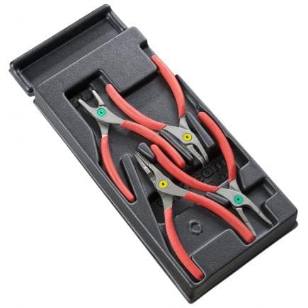 FACOM MOD.PC - Module de 4 pinces à Circlips®, becs droits et coudés