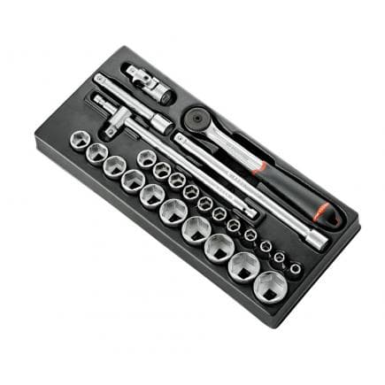 FACOM MOD.S161-46 - Module avec douilles 1/2'' 6 pans (26 pcs.)