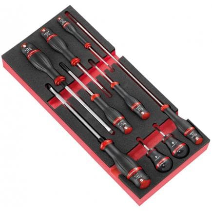 FACOM MODM.AT4 - Module de 9 Tournevis Protwist® dont 2 boules en plateau mousse