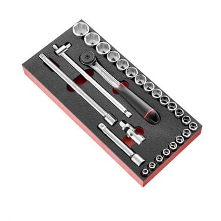 FACOM MODM.SL161-36 - Module SL161.36 en mousse avec douilles 1/2'' métriques - 6 pans