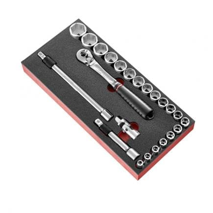 FACOM MODM.SL171-36 - Module SL171.36 en mousse, douilles 1/2" métriques - 6 pans