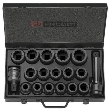 FACOM NKD.500 - Assortiment de 16 douilles Impact 3/4'' de 19 à 42 mm