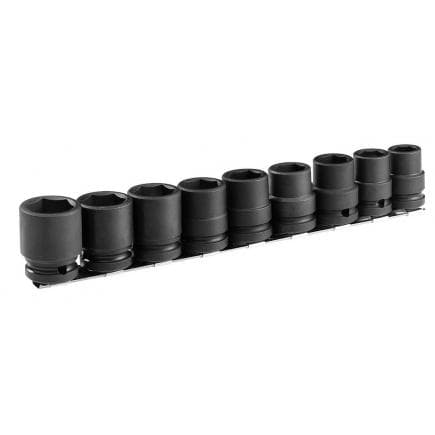 FACOM NS.J9 - Jeu de 9 douilles Impact 1/2'' 6 pans métriques sur support