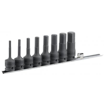 FACOM NSHM.J8 - Jeu de 8 douilles tournevis Impact 1/2'' pour vis à six pans creux métriques sur support