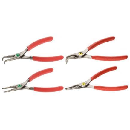 FACOM PCJ4 - Jeu de 4 pinces à circlips - becs droits et becs coudés à 90° - 18 à 60 mm