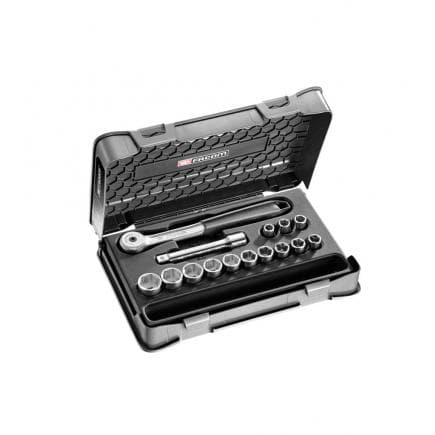 FACOM S.151-1P6 - Coffret de douilles 1/2'' 6 pans métriques (15 pcs.)