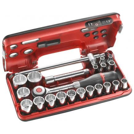 FACOM S.360DBOX412 - Coffret DBOX douilles 1/2'' 12 pans métriques (22 pcs.)