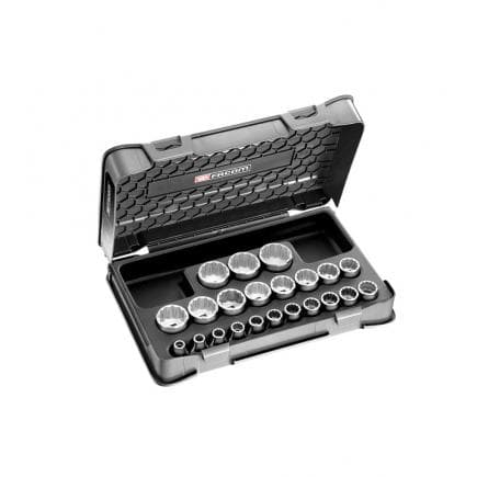 FACOM S.400B - Jeu de douilles 1/2'' métriques 12 pans (22 pcs.)