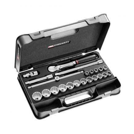FACOM SL.161-2P12U - Jeu de douilles 1/2'' métriques, 12 pans (22 pcs.)