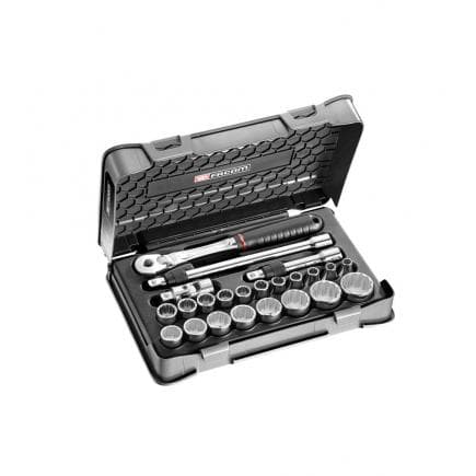 FACOM SL.171-3P12 - Jeu de douilles 1/2'' métriques, 12 pans (23 pcs.)