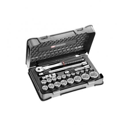FACOM SL.171-3P6 - Jeu de douilles 1/2'', 6 pans, métriques (23 pcs.)