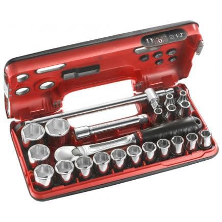 FACOM SL.DBOX4 - Coffret DBOX douilles 1/2'' 6 pans métriques (22 pcs.)