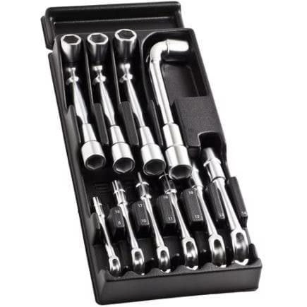 FACOM MOD.75-1PB - Module de 10 clés à pipe débouchèes métriques en plateau thermoformé