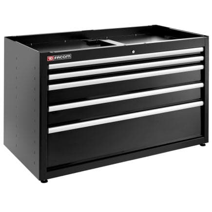 FACOM JLS3-MBD5TBS - Meuble bas double avec 5 tiroirs, noir