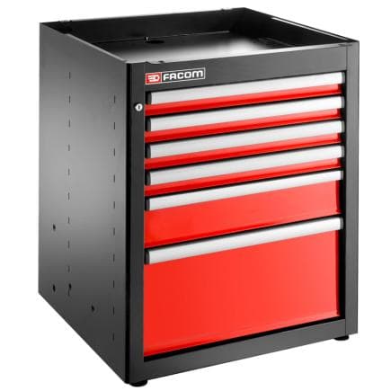 FACOM JLS3-MBS6T - Meuble bas simple avec 6 tiroirs, rouge
