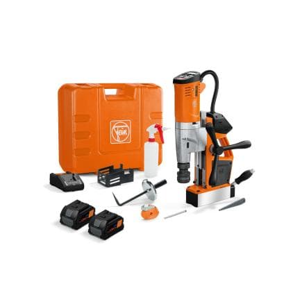 FEIN 71700464000 - Coffret AKBU 35 PMQW 18 V AS - Perceuse-visseuse sans fil universelle à base magnétique 18V 8Ah (avec 2 batteries et chargeur)