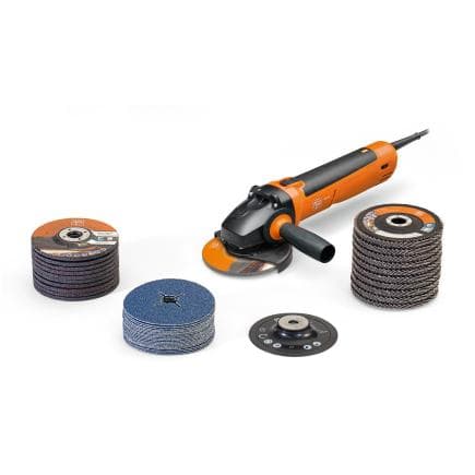 FEIN 72226762000 - CG 15-125 BL Set Heavy Duty - Meuleuse d'angle compacte ø 125mm 1500W