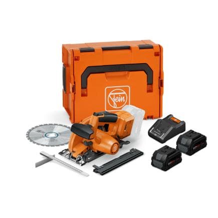 FEIN 71360462000 - F-IRON Cut 57 AS Set - Scie circulaire manuelle compacte sans fil pour le métal (avec 2 batteries et chargeur)