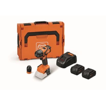 FEIN 71040762000 - ASB 18 Q AS Set 5 Ah - Perceuse à percussion sans fil 18V à 2 vitesses (avec 2 batteries de 5 Ah et chargeur dans l’étui)