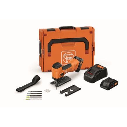 FEIN 71360562000 - F-IRON Jig 26 AS Set 2 x 4 Ah - Scie à métaux sans fil 18V pour métal et bois 26 mm (avec 2 batteries 4 Ah et chargeur dans la...