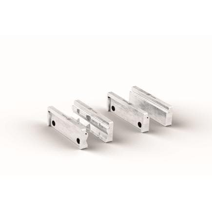 FEIN 90701010010 - Ensemble de mâchoires de protection prismatiques et plates de 110 mm en aluminium (FEIN VersaMAG)