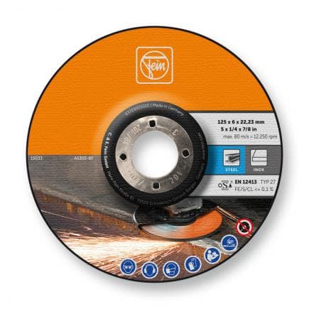 FEIN 63703005010 - Meule à ébarber à moyeu déporté ø 125mm (10 pcs.)