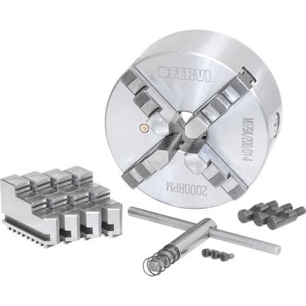 FERVI M079A/160/D1-4 - Mandrin à 4 + 4 mors à centrage automatique de précision Camlock