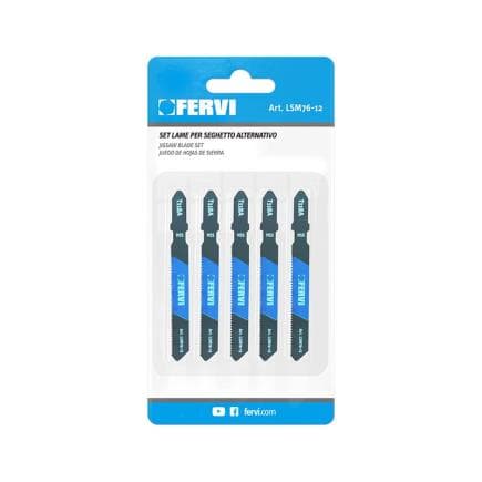 FERVI LSM76-12 - Jeu de lames de scie sauteuse HSS (5 pièces)