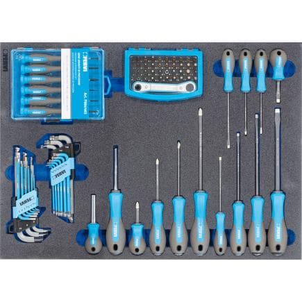 FERVI TM01/063 - Jeu d’outils automobiles sous forme thermoformée souple (18 pièces)