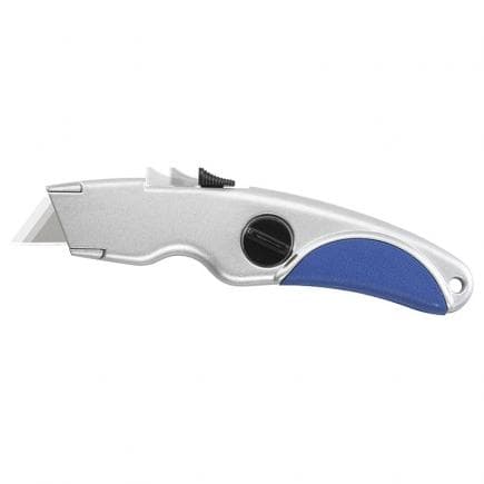 FERVI 0035 - Cutter de sécurité avec 4 lames de rechange incluses