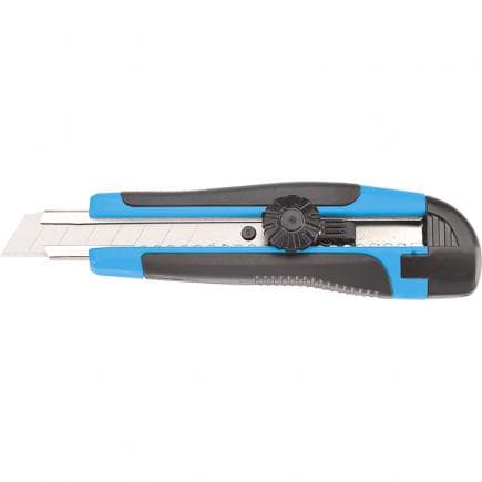 FERVI 0096 - Cutter avec guide-lame en acier avec 3 lames de rechange incluses 18 mm 0096