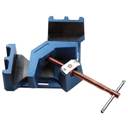 FERVI 0205/120 - Étau pour souder des profilés à 90° bleu