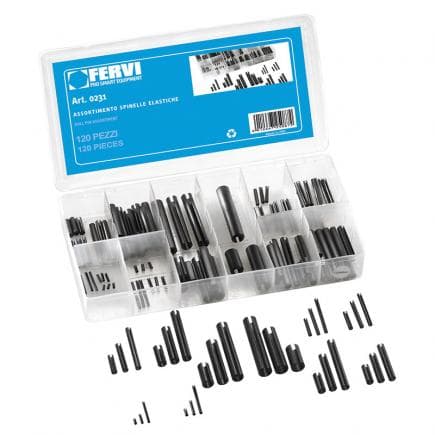 FERVI 0231 - Assortiment de goupilles élastiques (120 pcs.)