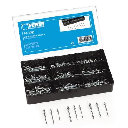 FERVI 0295 - Assortiment de rivets (225 pcs.)