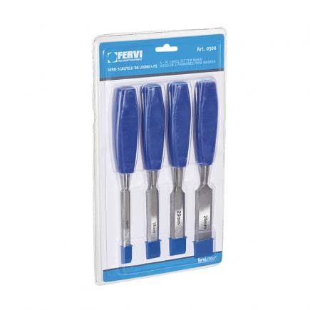 FERVI 0300 - Jeu de Burins à bois (4 pcs.)