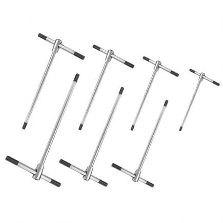 FERVI 0400 - Jeu de clés hexagonales mâles à manche en T (9 pcs.)