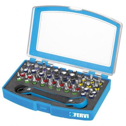 FERVI 0402 - Jeu d'embouts hexagonaux (41 pcs.)