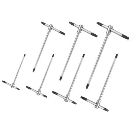 FERVI 0405 - Jeu de clés mâles à poignée Torx en T (7 pcs.)