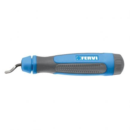 FERVI 0411 - Ébavureur avec 1 lame et manche en plastique