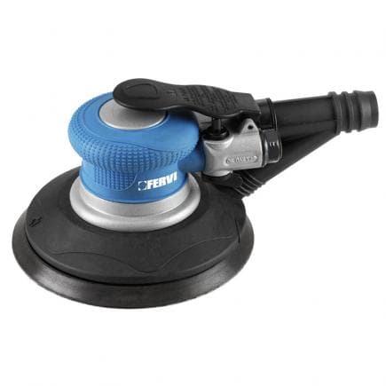 FERVI 0421 - Ponceuse orbitale aléatoire pneumatique 150 mm avec orbite 5 mm et accessoires