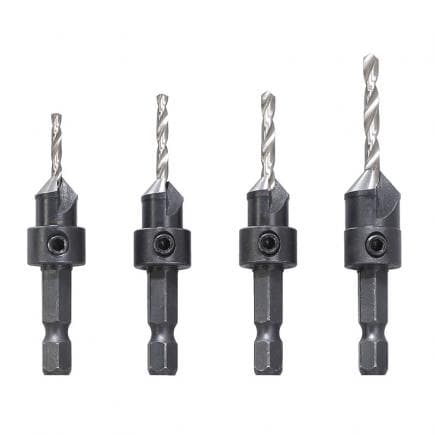FERVI 0463 - Jeu d'embouts à fraiser pour le bois (4 pcs.)