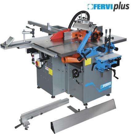 FERVI 0498 - Scie à bois combinée 8 temps 3x230 V 2,2 kW