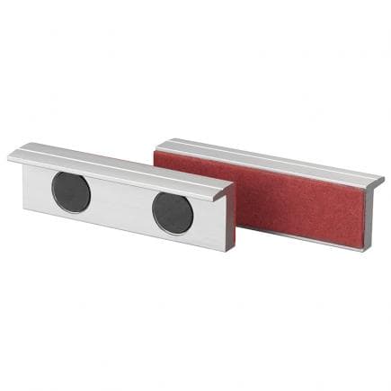FERVI 0520/100F - Paire de couvre-mâchoires magnétiques en aluminium recouvert de fibre 10,3 mm